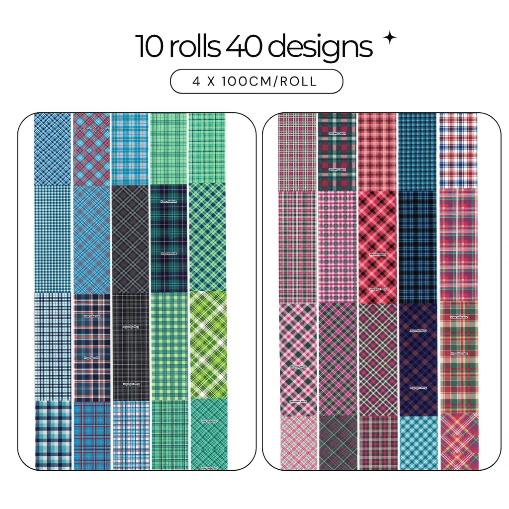 Plaid & Gingham Nail Foil Collection - 380