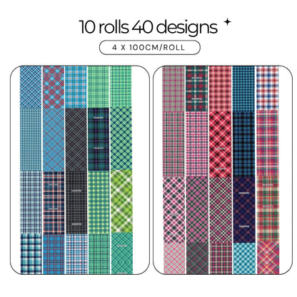 Plaid & Gingham Nail Foil Collection - 380