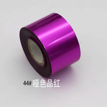 120m/roll Metal Color Nail Foils Matte Mirror Effect Nail Transfer Foil Slider Decals Hot Stamping Foils Transfer Foil Paper - Nail MAD