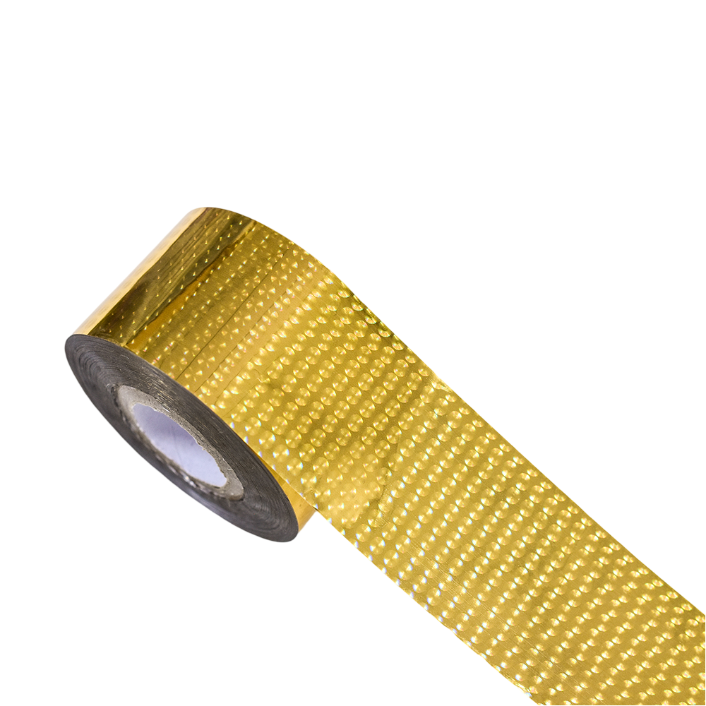 120m 3D Gold Sequin Nail Foil - Dazzling Metallic Effect for Studded Nail Art