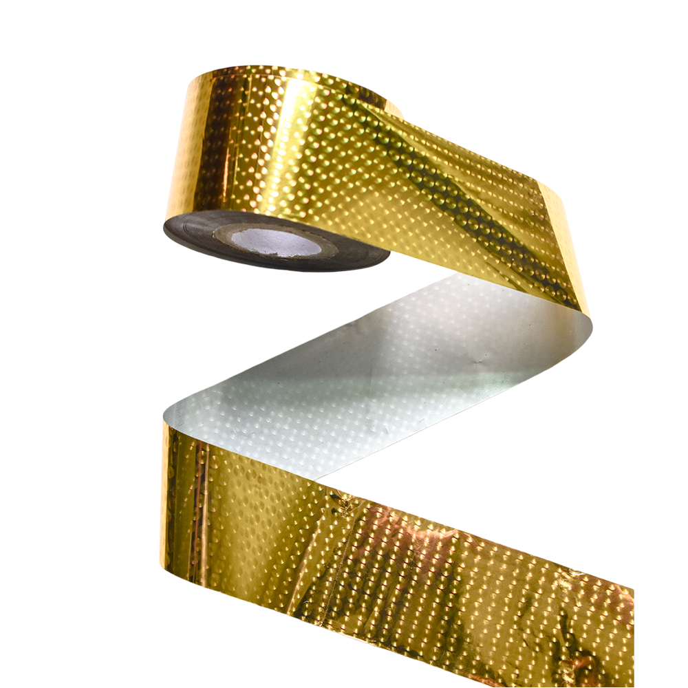 120m 3D Gold Sequin Nail Foil - Dazzling Metallic Effect for Studded Nail Art