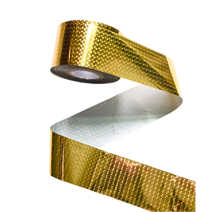 120m 3D Gold Sequin Nail Foil - Dazzling Metallic Effect for Studded Nail Art