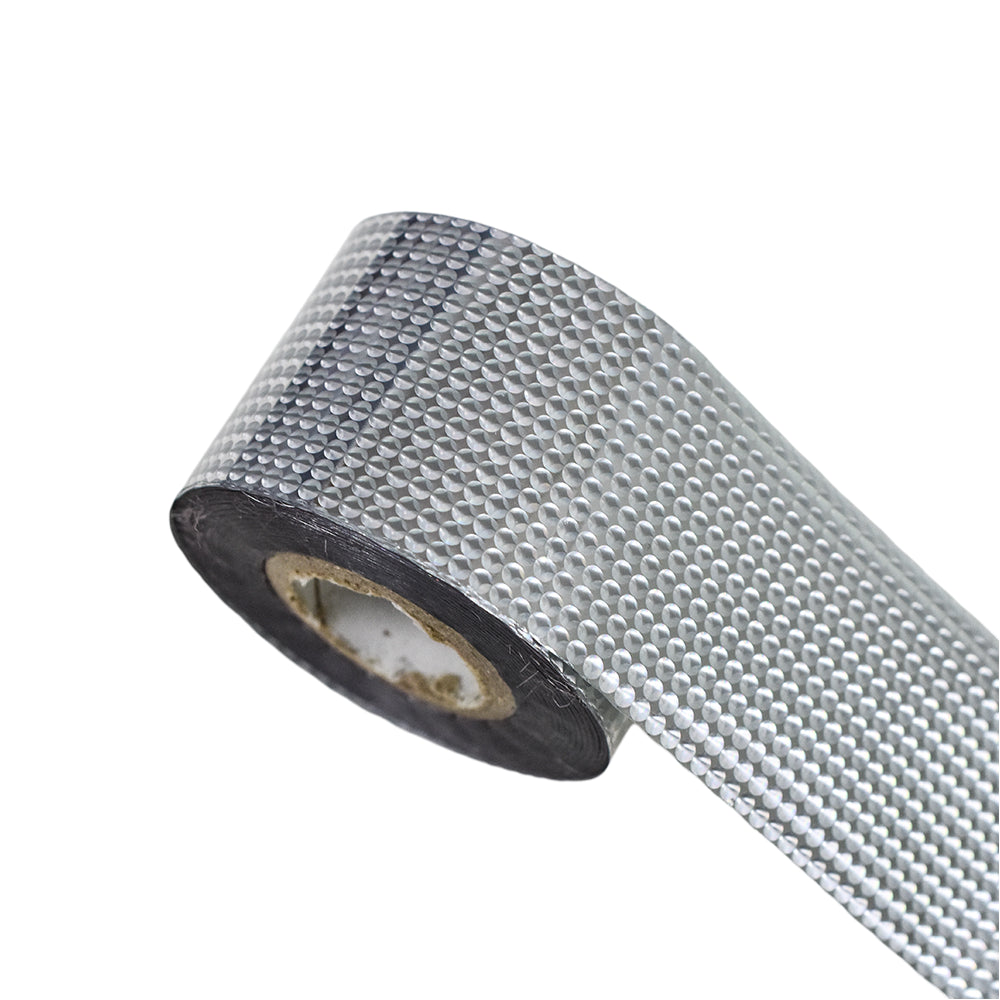 120m 3D Studded Chrome Nail Foil | Silver Textured Bead Effect Nail Art Transfers 2030-20