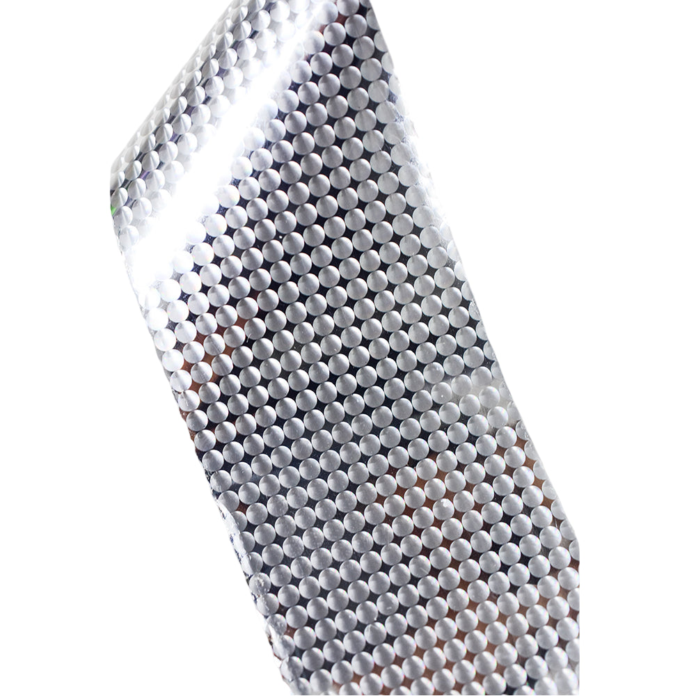 120m 3D Studded Chrome Nail Foil | Silver Textured Bead Effect Nail Art Transfers 2030-20