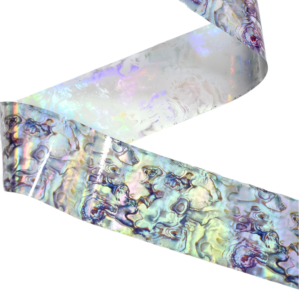 120m Abalone Shell Nail Foil | Iridescent Mother of Pearl Nail Art Transfer Foil 01