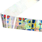 120m Abstract Nail Foil | Colorful Stained Glass & Watercolor Transfer Foil 03