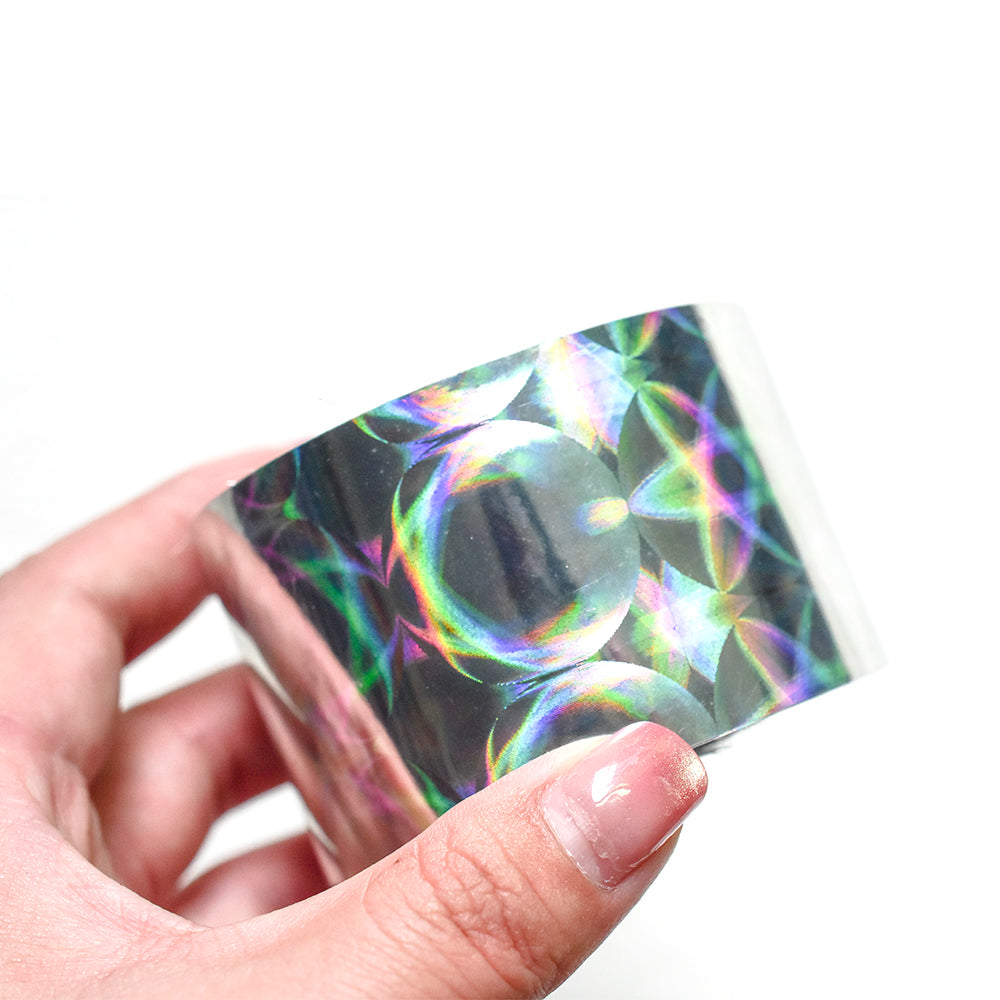 120m Cosmic Kaleidoscope & Bubble Holographic Nail Foil