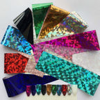 120m Crystal Holographic Silver Gold Shattered Glass Nail Art Foil 807
