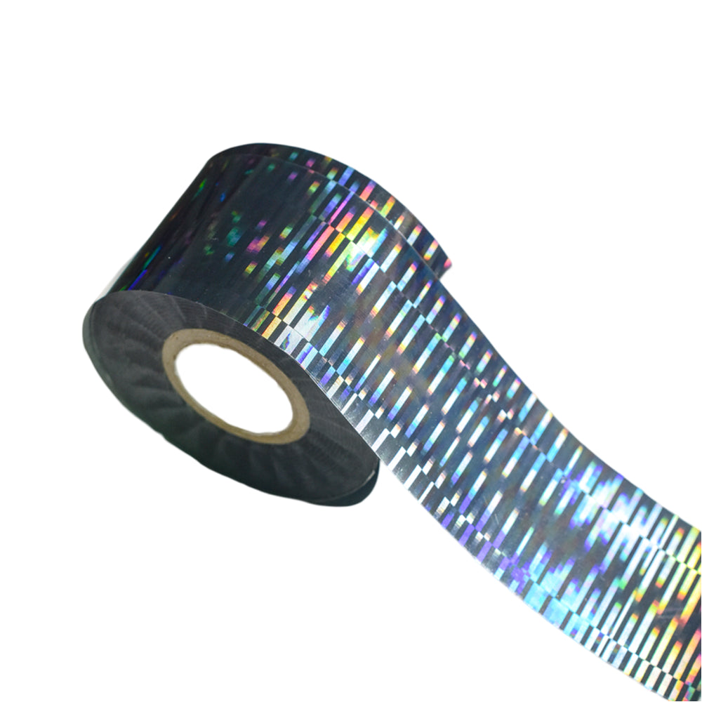 120m Digital Glitch Holographic Nail Foil | Cyberpunk Pixel Art Transfer Sticker