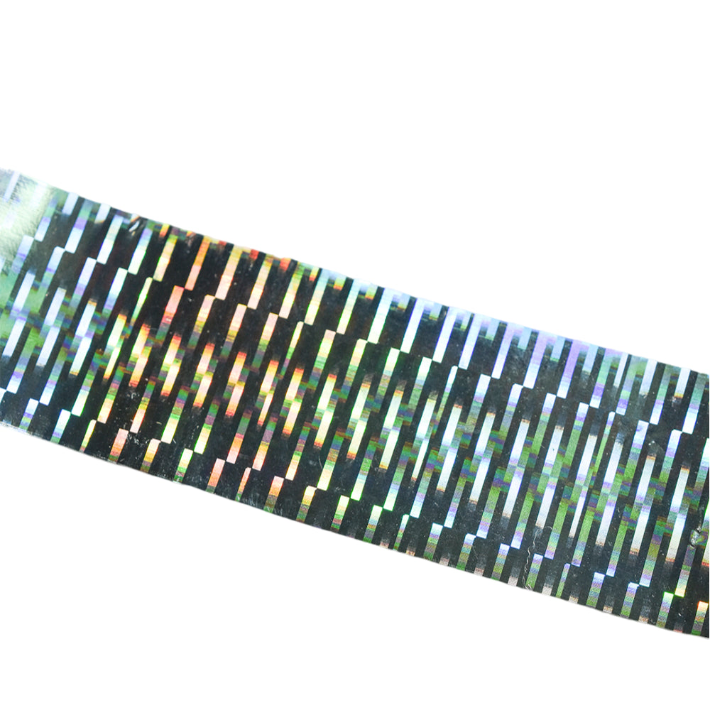 120m Digital Glitch Holographic Nail Foil | Cyberpunk Pixel Art Transfer Sticker