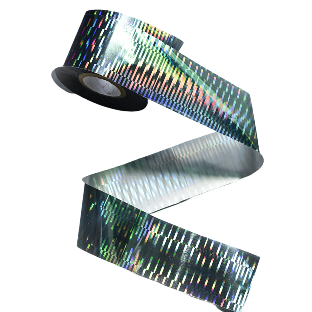 120m Digital Glitch Holographic Nail Foil | Cyberpunk Pixel Art Transfer Sticker