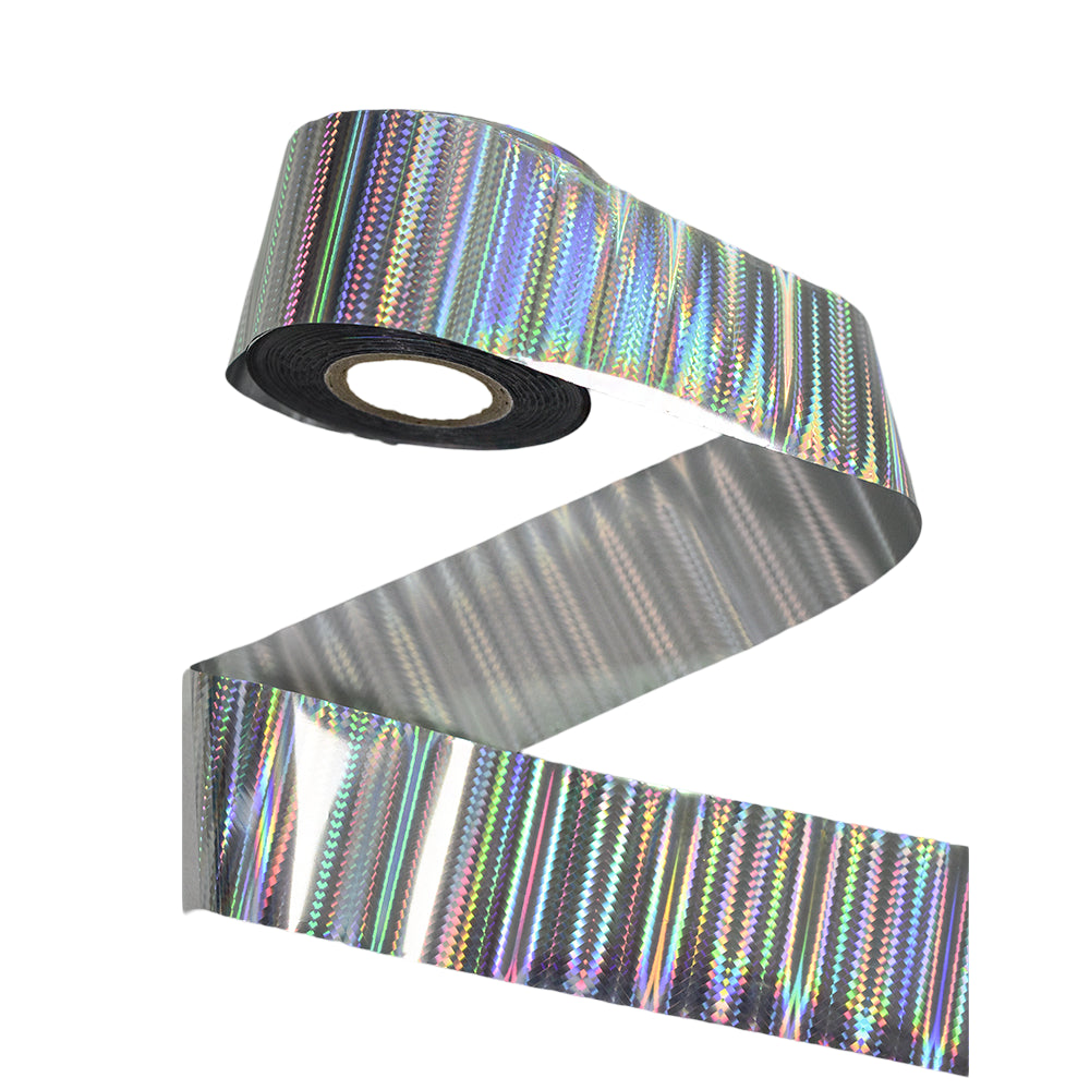 120m Futuristic Carbon Fiber Holographic Nail Foil | Woven Holo DIY Nail Art 2003