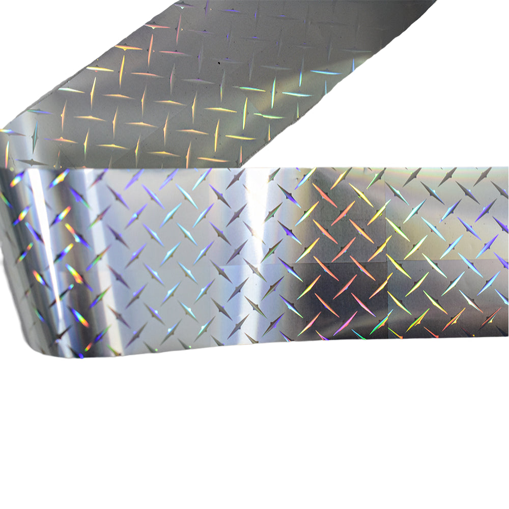 120m Holo Diamond Plate Nail Foil | Industrial Textured Nail Art Transfers 2030-1