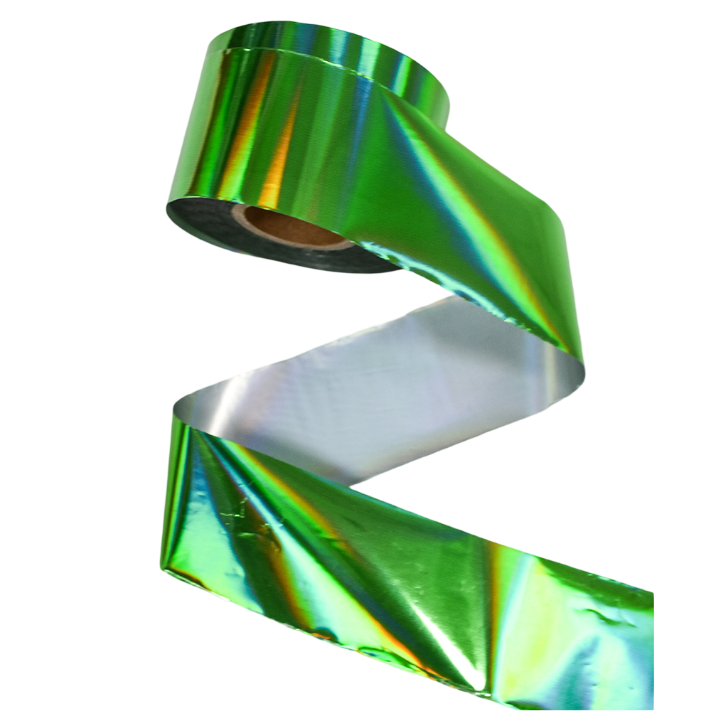 120m Holographic Aurora Nail Foil - Iridescent Chrome Mirror Effect Transfer Paper