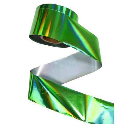 120m Holographic Aurora Nail Foil - Iridescent Chrome Mirror Effect Transfer Paper