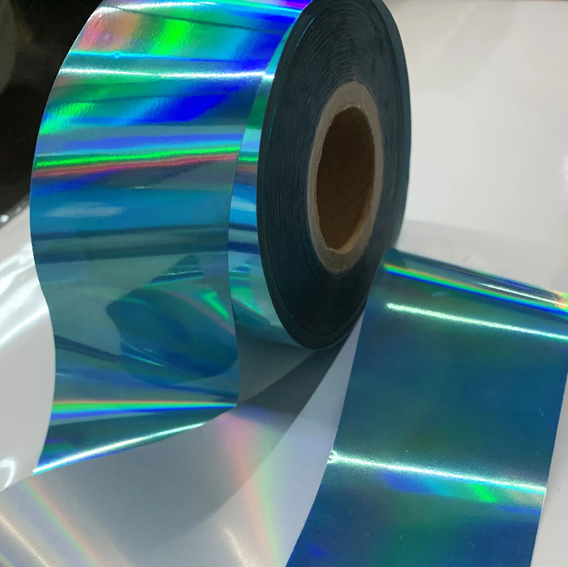 120m Holographic Aurora Nail Foil - Iridescent Chrome Mirror Effect Transfer Paper