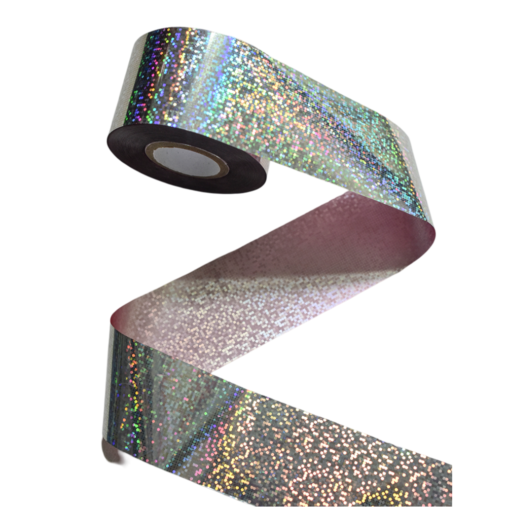 120m Holographic Cracked Ice Nail Foil | Sparkle Pixel Dots Nail Art Transfer 