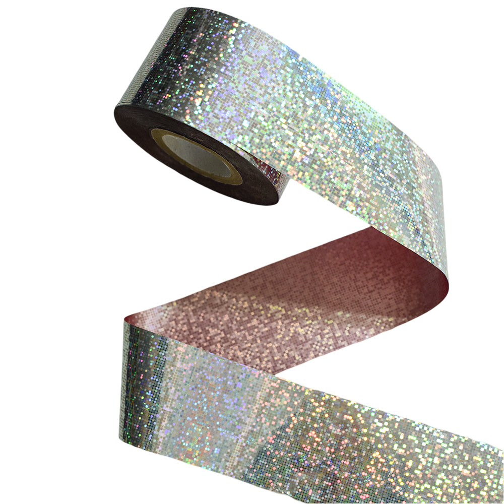 120m Holographic Cracked Ice Nail Foil | Sparkle Pixel Dots Nail Art Transfer 