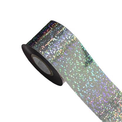 120m Holographic Cracked Ice Nail Foil | Sparkle Pixel Dots Nail Art Transfer 