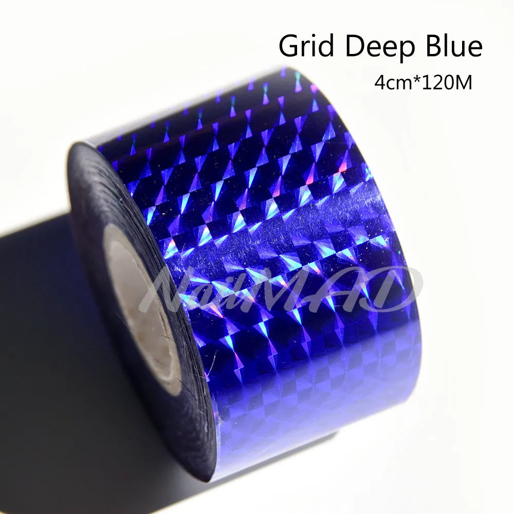 120m Holographic Geometric Diamond Pattern Nail Transfer Foil 804