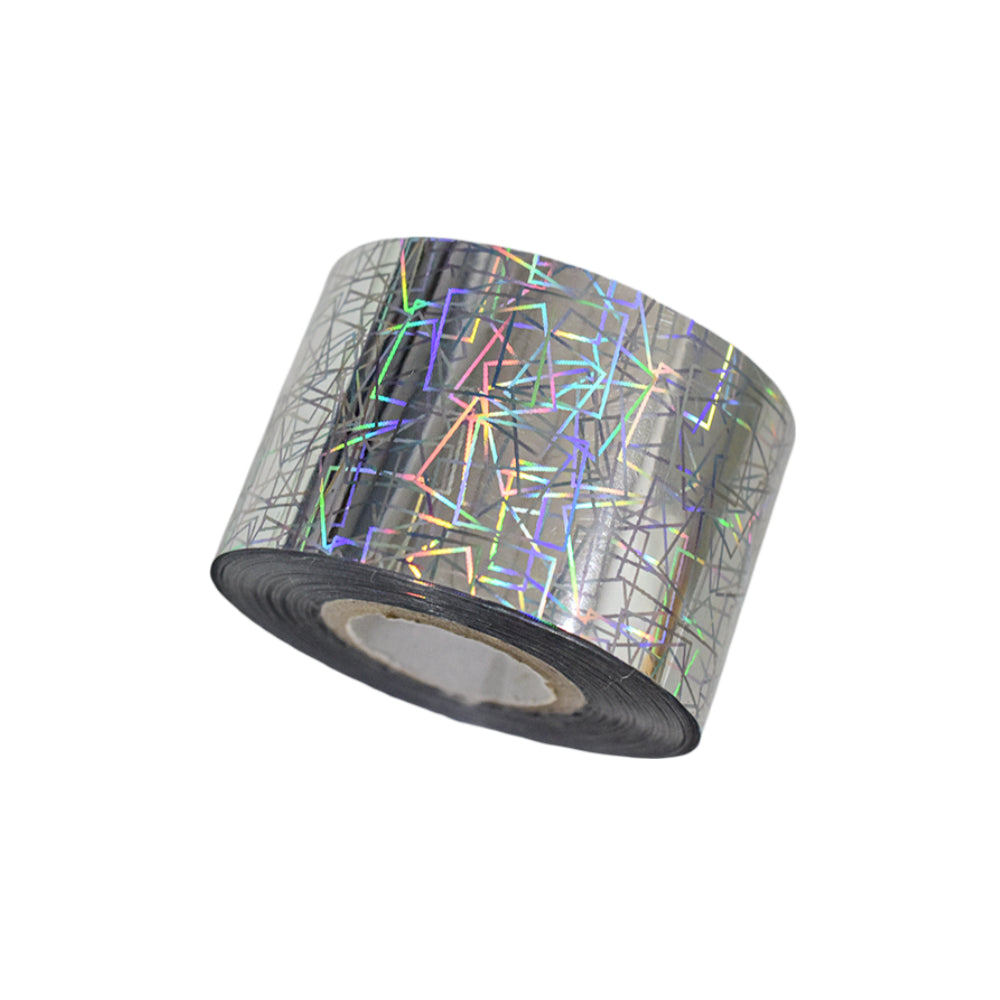 120m Holographic Geometric Frame Nail Foil | Abstract Square Line Nail Art Transfers 2017