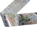 120m Holographic Geometric Frame Nail Foil | Abstract Square Line Nail Art Transfers 2017