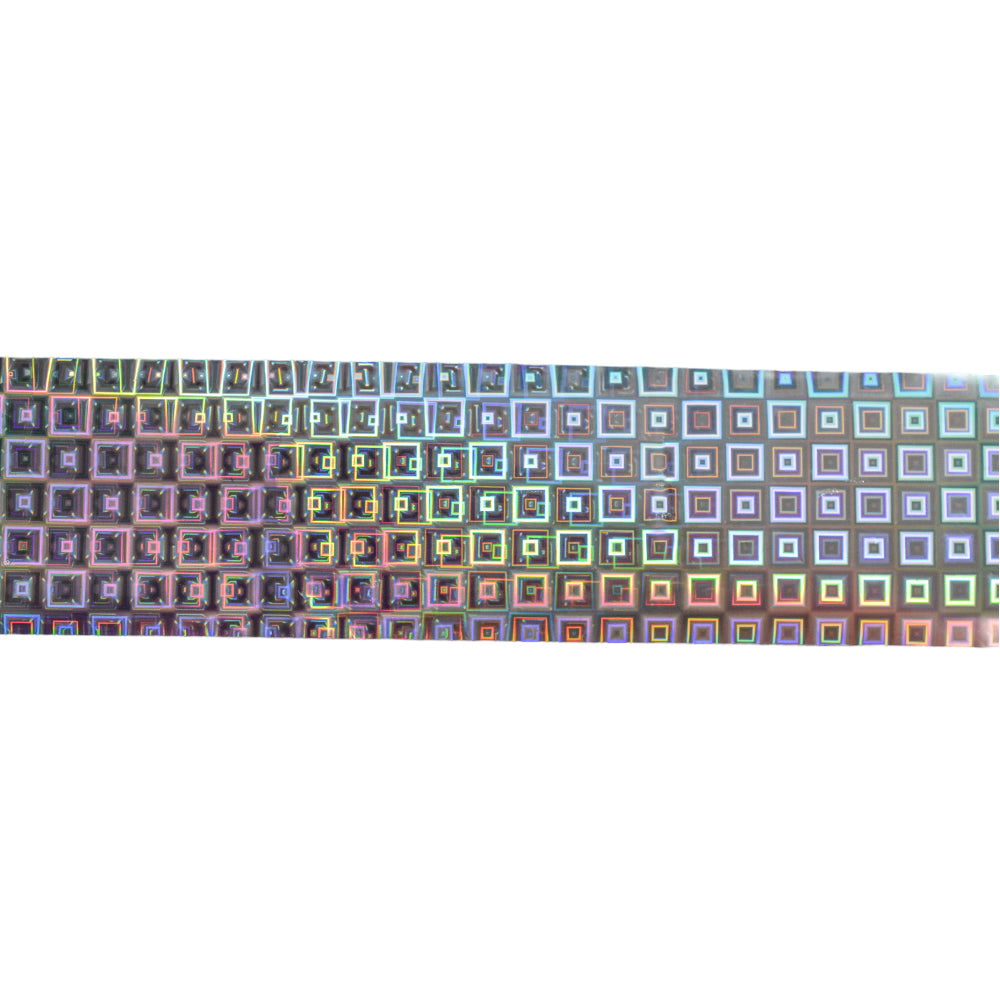 120m Holographic Geometric Grid Nail Art Foil | Laser Silver Nail Transfer Sticker 2004