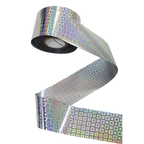 120m Holographic Grid Nail Foil | Geometric Square Nail Art Transfer WH04