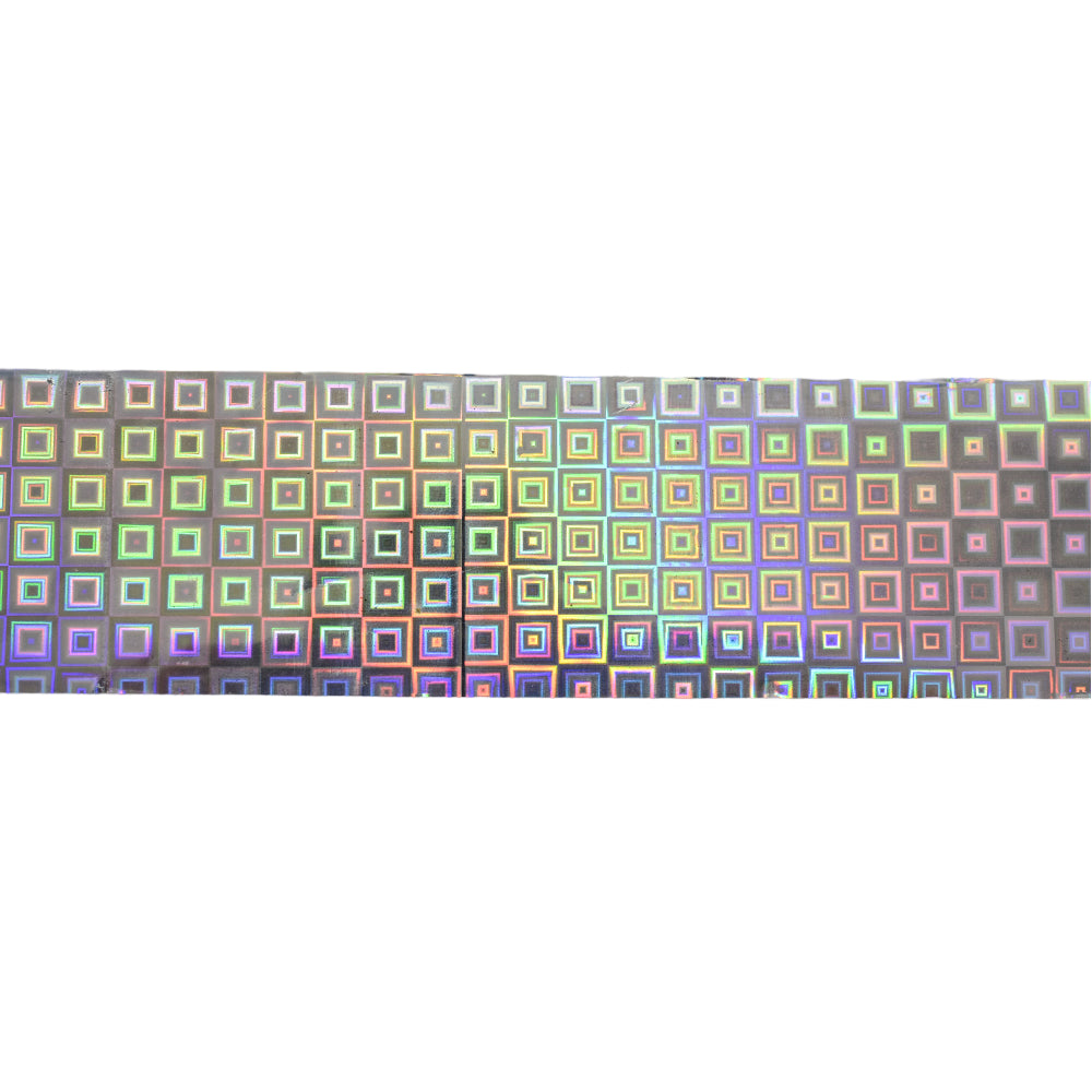120m Holographic Grid Nail Foil | Geometric Square Nail Art Transfer WH04