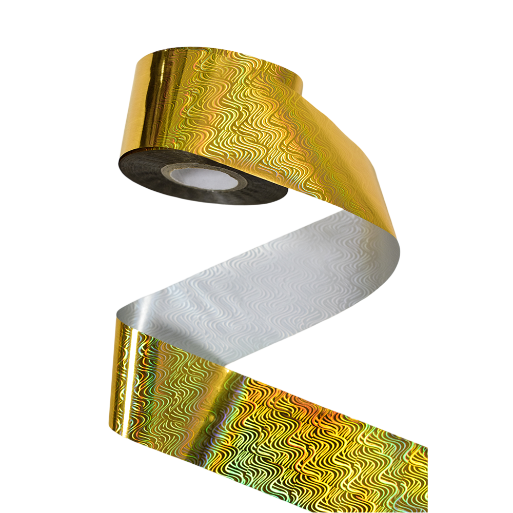 120m Holographic Liquid Swirl Nail Foil | Holo Wave Manicure Art Sticker