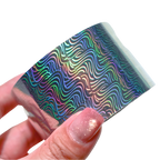 120m Holographic Liquid Swirl Nail Foil | Holo Wave Manicure Art Sticker