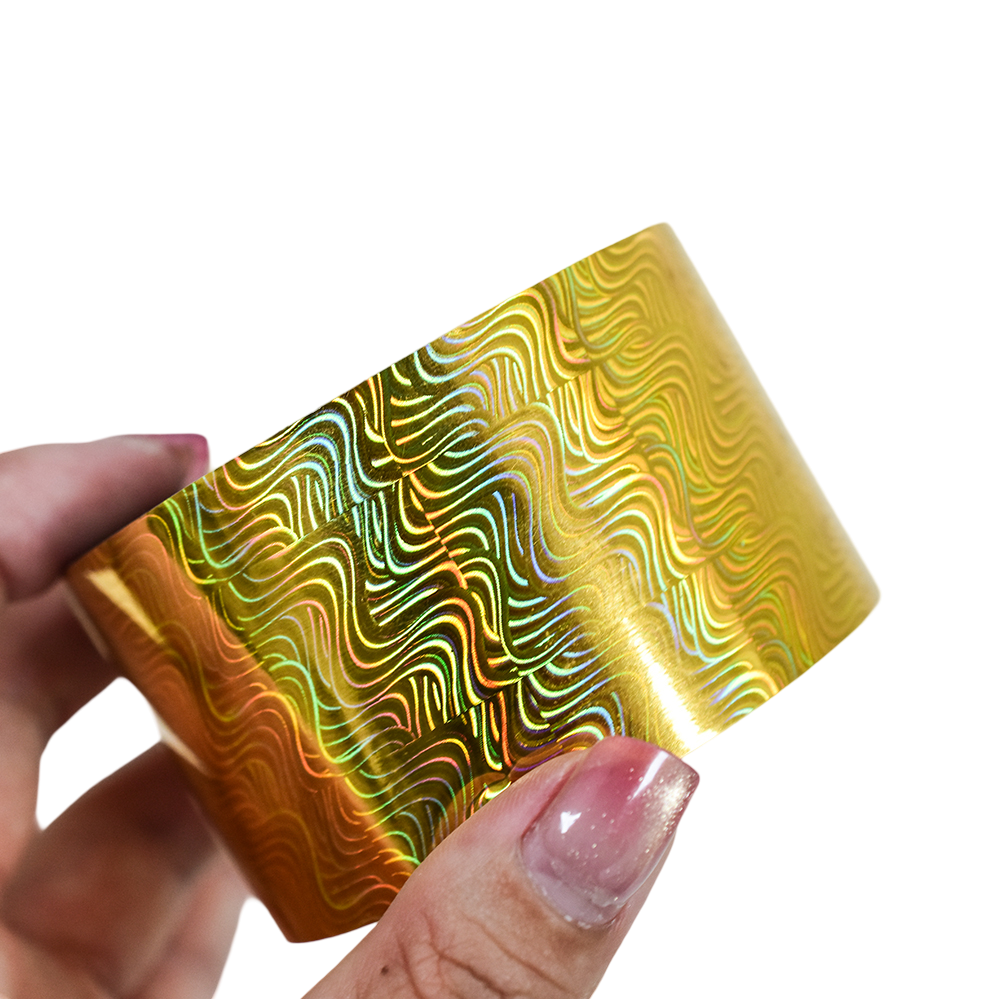 120m Holographic Liquid Swirl Nail Foil | Holo Wave Manicure Art Sticker