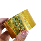 120m Holographic Liquid Swirl Nail Foil | Holo Wave Manicure Art Sticker