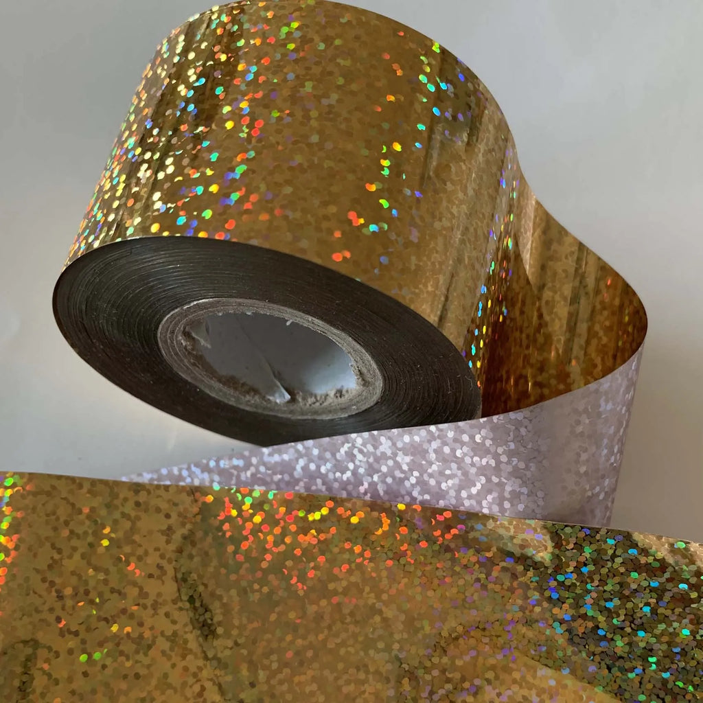120m Holographic Metal Colors Crushed Glitter Spot Nail Foil Roll 838