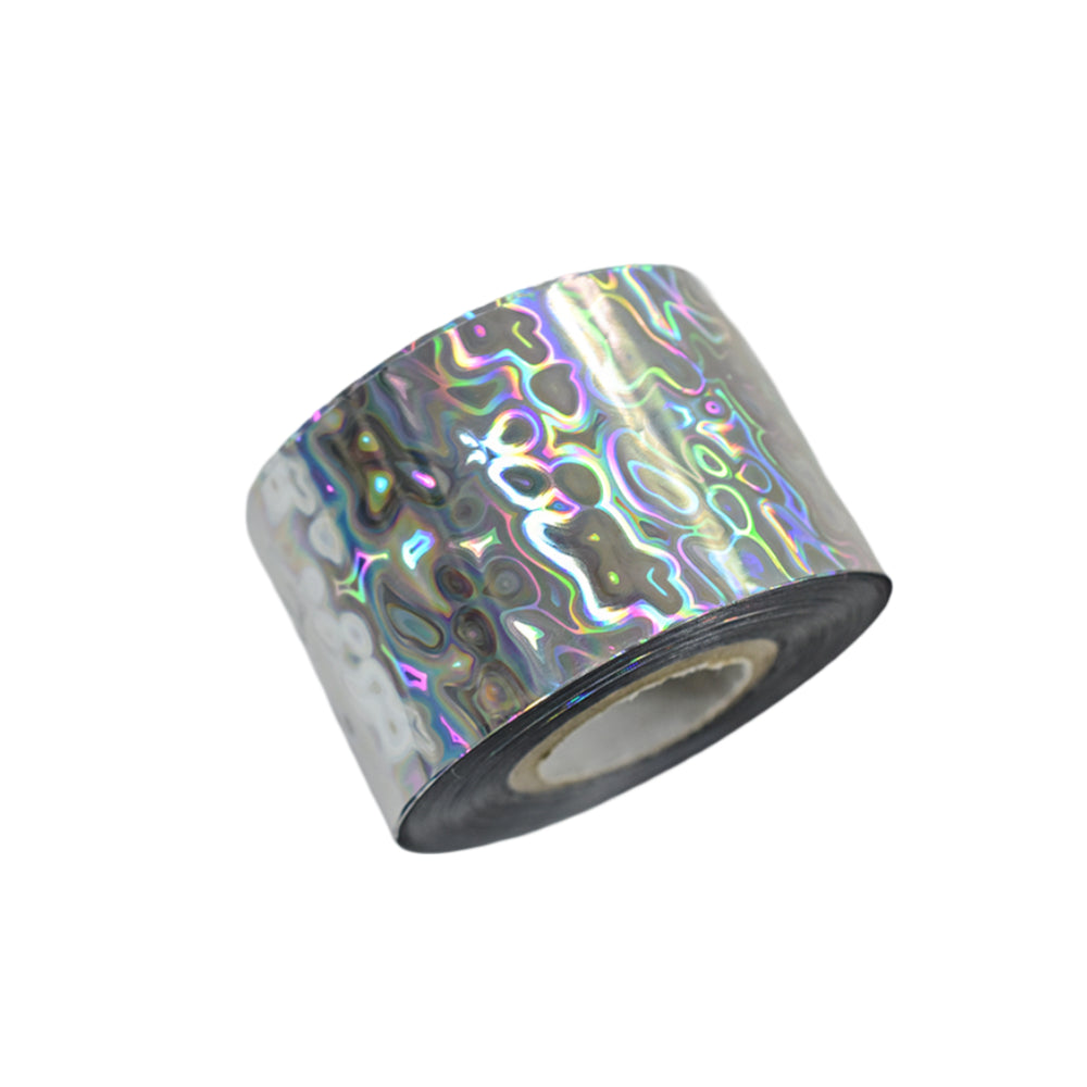 120m Holographic Oil Slick Nail Foil | Psychedelic Liquid Metal Nail Art Transfers 2012