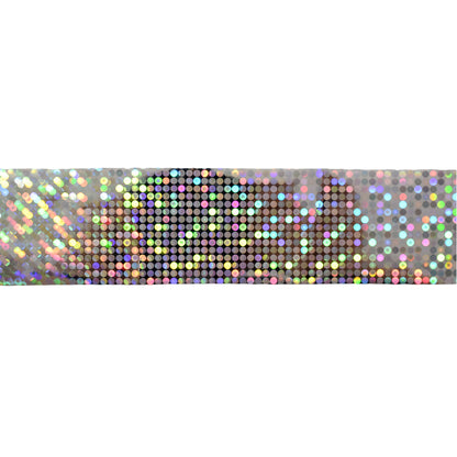 120m Holographic Polka Dots Nail Foil | Laser Silver Sequin Nail Art Transfers 2029