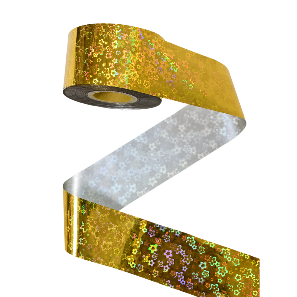 120m Holographic Sakura Flower Nail Foil | Laser Cherry Blossom Art Transfers