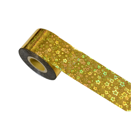 120m Holographic Sakura Flower Nail Foil | Laser Cherry Blossom Art Transfers