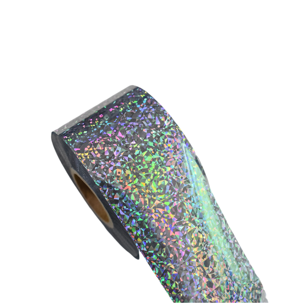 120m Holographic Shattered Glass Nail Foil Laser Nail Art Transfer Sticker 819