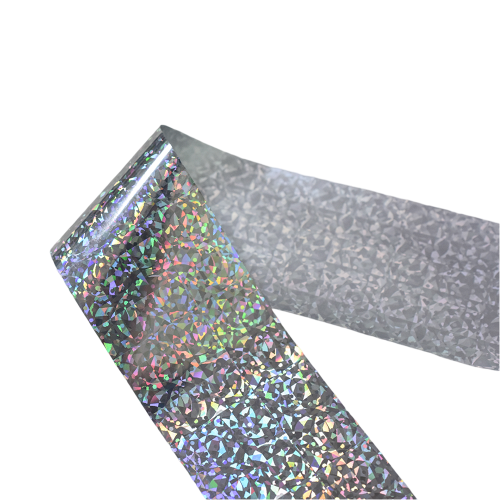120m Holographic Shattered Glass Nail Foil Laser Nail Art Transfer Sticker 819