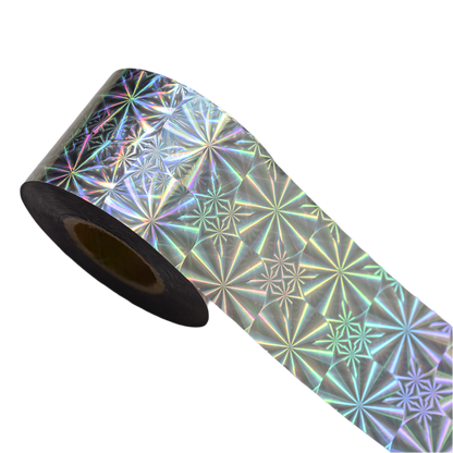 120m Holographic Snowflake Nail Art Foil | Shiny Laser Starburst Transfer Sticker 822
