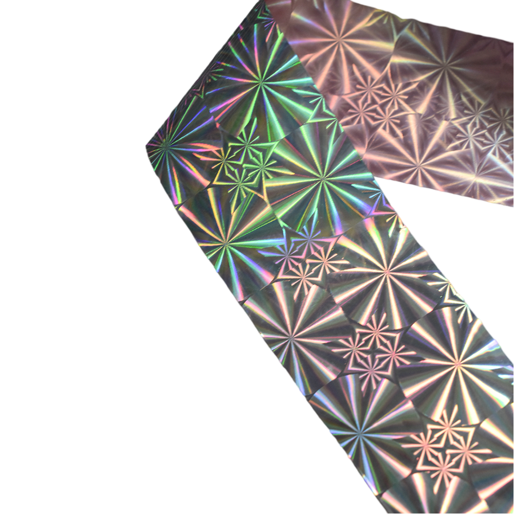 120m Holographic Snowflake Nail Art Foil | Shiny Laser Starburst Transfer Sticker 822