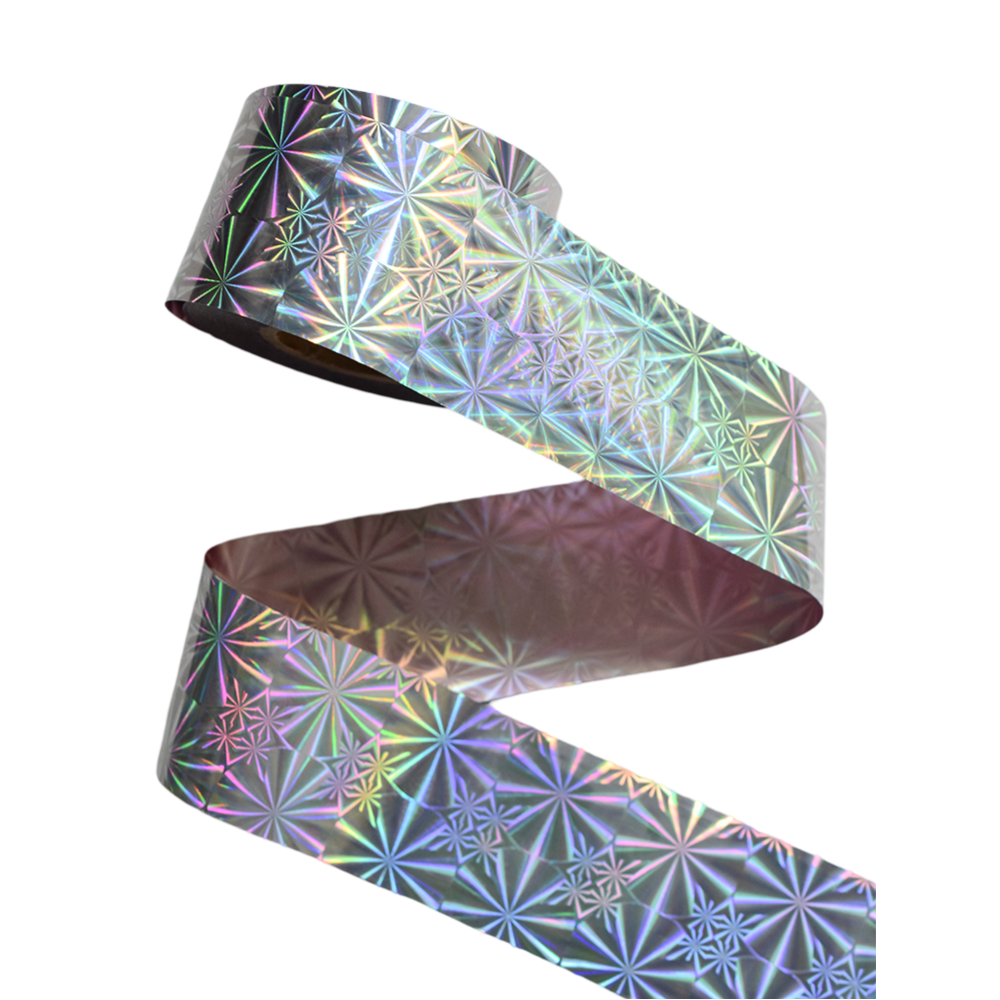 120m Holographic Snowflake Nail Art Foil | Shiny Laser Starburst Transfer Sticker 822