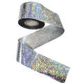 120m Holographic Tinsel Nail Foil - Silver Confetti Party Nail Art Transfer Roll 2005