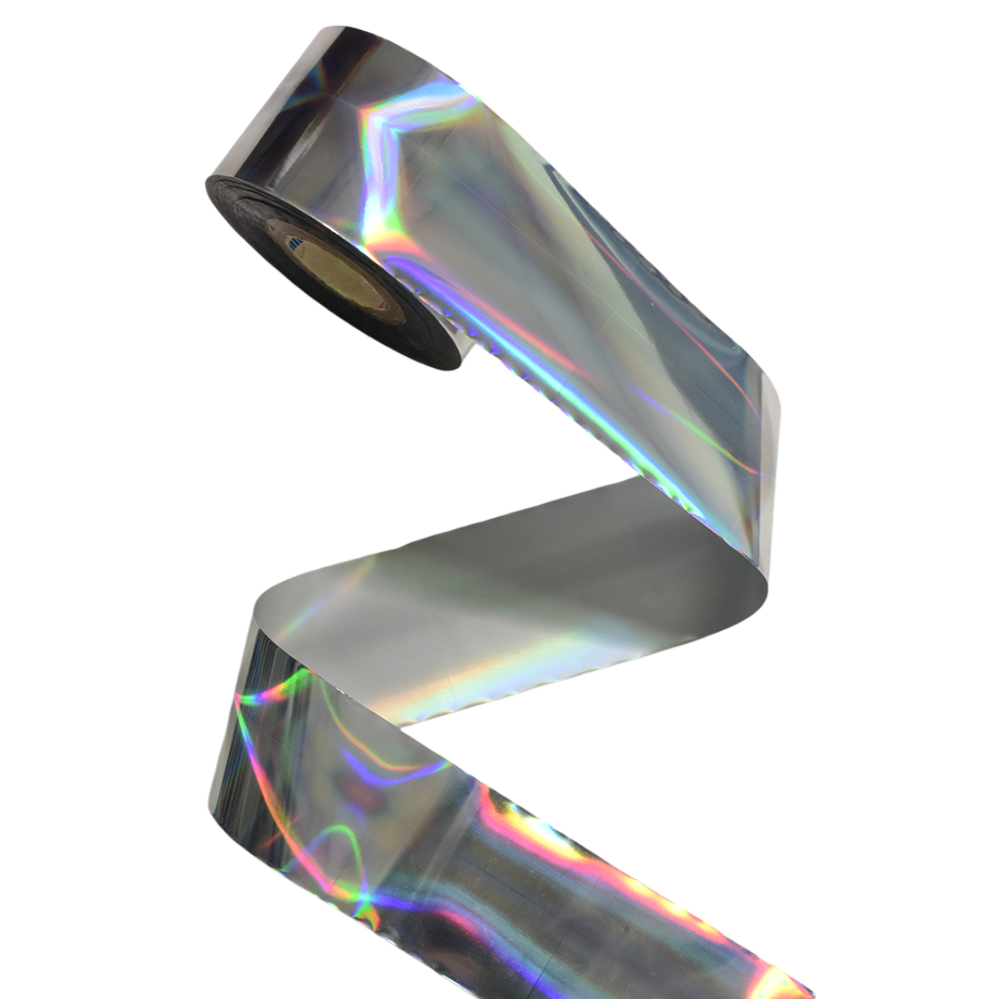 120m Laser Gold Silver Holographic Nail Foil - Chrome Effect Transfer for DIY Manicures