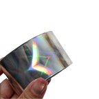 120m Laser Gold Silver Holographic Nail Foil - Chrome Effect Transfer for DIY Manicures