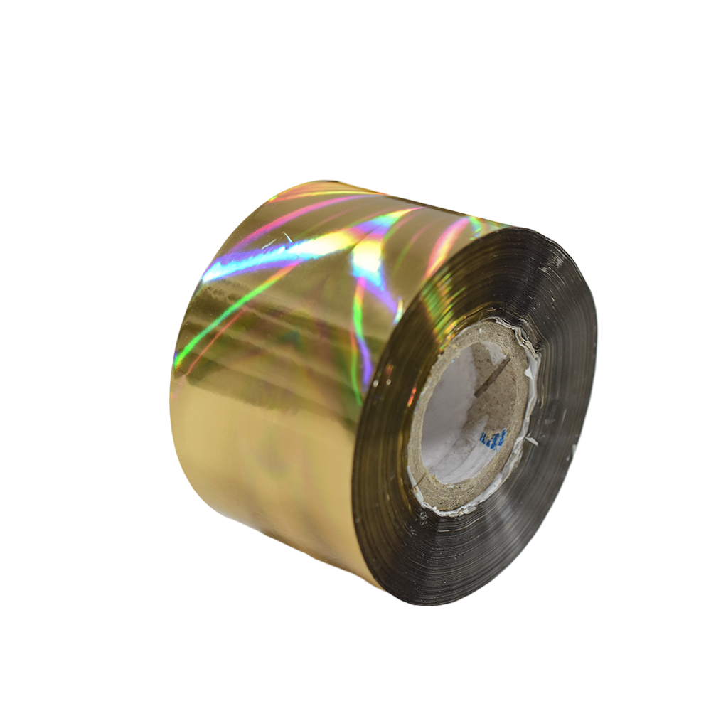 120m Laser Gold Silver Holographic Nail Foil - Chrome Effect Transfer for DIY Manicures