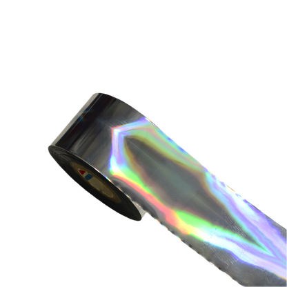 120m Laser Gold Silver Holographic Nail Foil - Chrome Effect Transfer for DIY Manicures