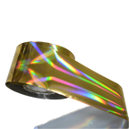 120m Laser Gold Silver Holographic Nail Foil - Chrome Effect Transfer for DIY Manicures