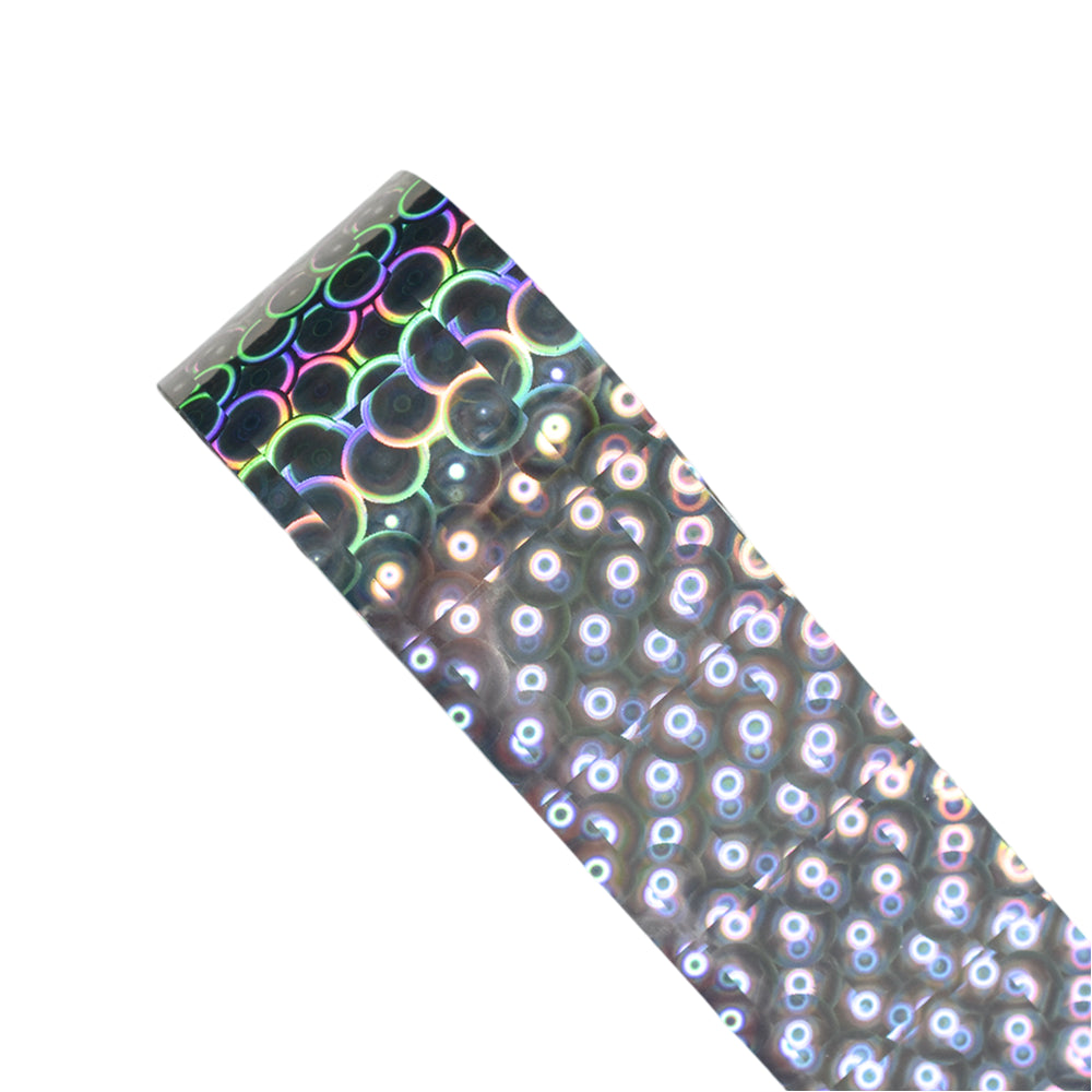 120m Mermaid Scale Holographic Nail Foil | Iridescent Bubble DIY Nail Art Transfer